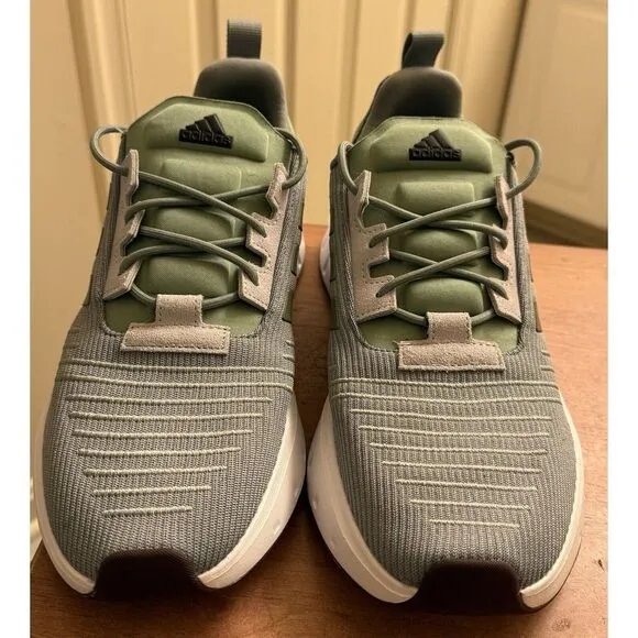 Adidas Swift Runner 23 Olive/Green/ Silver/white Mens 10 #4982