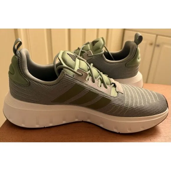 Adidas Swift Runner 23 Olive/Green/ Silver/white Mens 10 #4982