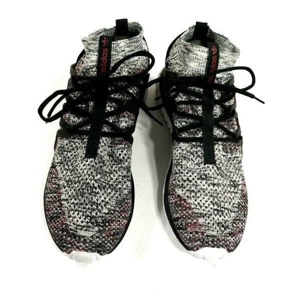 Adidas Tubular Nova Primeknit Sneakers Running Shoes Red Black Mens US 11.5
