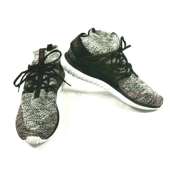 Adidas Tubular Nova Primeknit Sneakers Running Shoes Red Black Mens US 11.5
