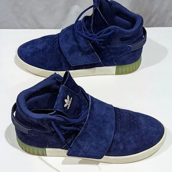Adidas Tubular Invader Strap Men's Shoes Dark Blue-Dark Blue bb5041