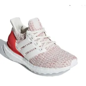 adidas Ultra Boost 4.0 Youth Boys Girls 6.5 White Red Sneakers Shoes Wmn 7.5 8