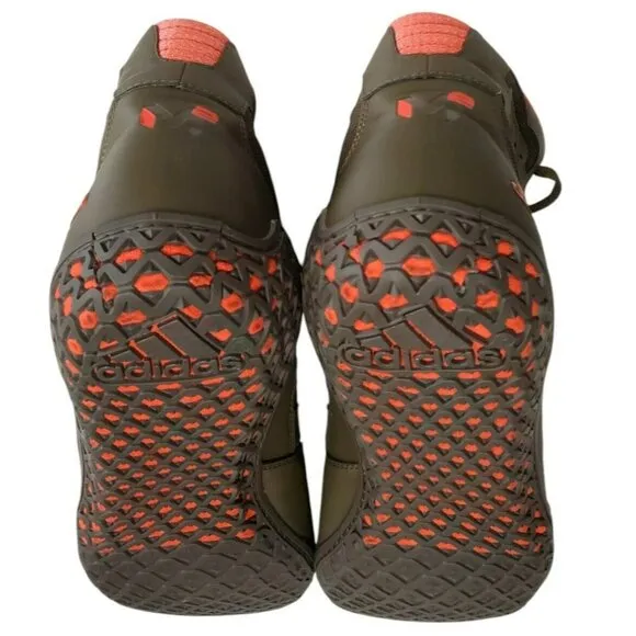 Adidas Wrestling Shoes David Taylor M2 Mat Wizard Sneakers Orange Green Mens 12