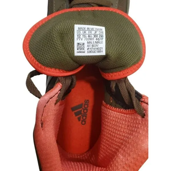 Adidas Wrestling Shoes David Taylor M2 Mat Wizard Sneakers Orange Green Mens 12