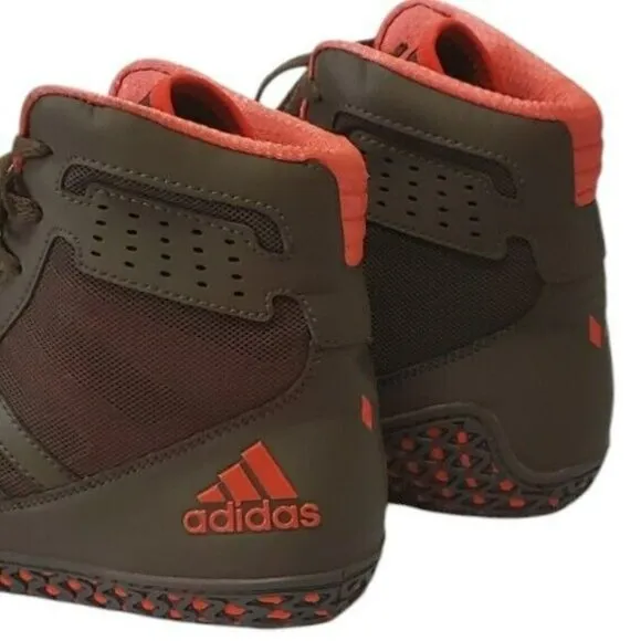 Adidas Wrestling Shoes David Taylor M2 Mat Wizard Sneakers Orange Green Mens 12