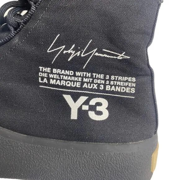 Adidas Y-3 Mens Size 5 Bashyo Core Black ac7517 Lace Up Sneakers Shoes