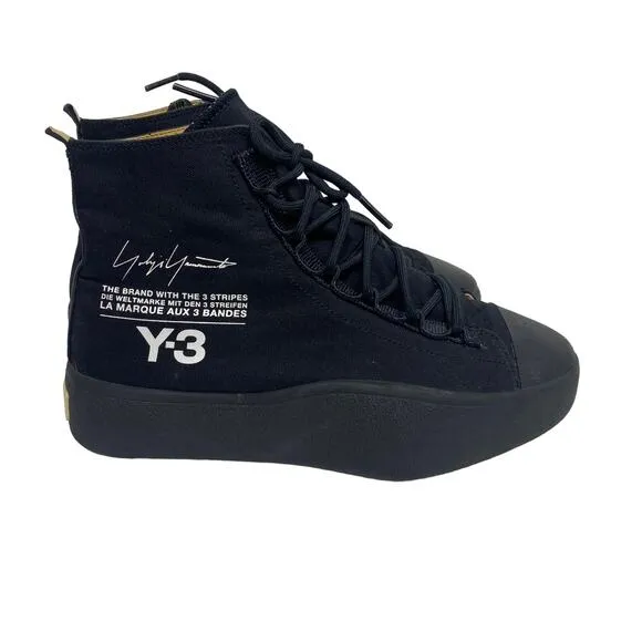 Adidas Y-3 Mens Size 5 Bashyo Core Black ac7517 Lace Up Sneakers Shoes