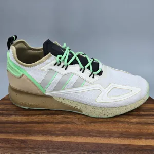 Adidas ZX 2K Boost Star Wars Mandalorian Shoes Men's 11 White Green Sneakers