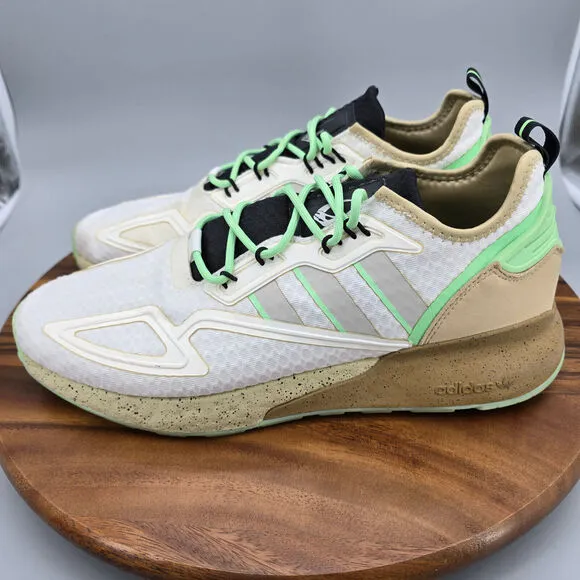 Adidas ZX 2K Boost Star Wars Mandalorian Shoes Men's 11 White Green Sneakers