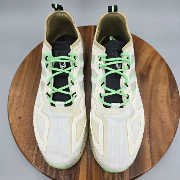 Adidas ZX 2K Boost Star Wars Mandalorian Shoes Men's 11 White Green Sneakers