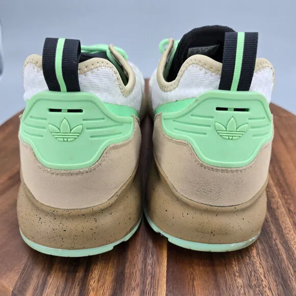 Adidas ZX 2K Boost Star Wars Mandalorian Shoes Men's 11 White Green Sneakers