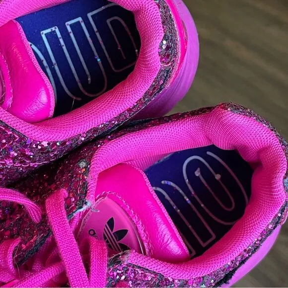 Adidas Falcon Shock Pink Torsion Glitter Women's Sneakers Shoes Size 7