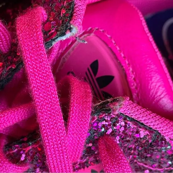 Adidas Falcon Shock Pink Torsion Glitter Women's Sneakers Shoes Size 7