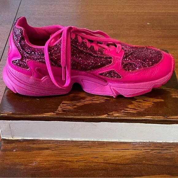 Adidas Falcon Shock Pink Torsion Glitter Women's Sneakers Shoes Size 7