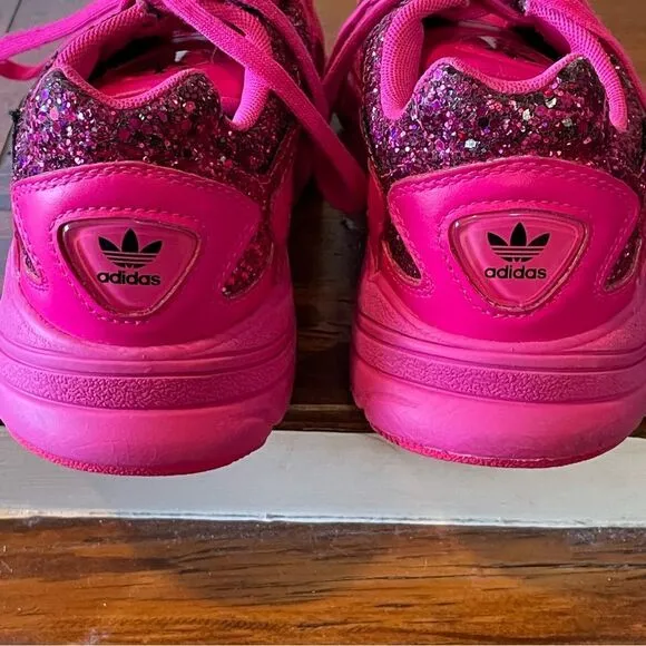 Adidas Falcon Shock Pink Torsion Glitter Women's Sneakers Shoes Size 7