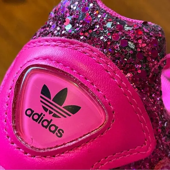 Adidas Falcon Shock Pink Torsion Glitter Women's Sneakers Shoes Size 7