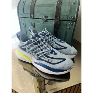 Adidas Men's Alphaboost Shoes Sneakers Wonder Blue Lucid Lemon Royal Size 9.5