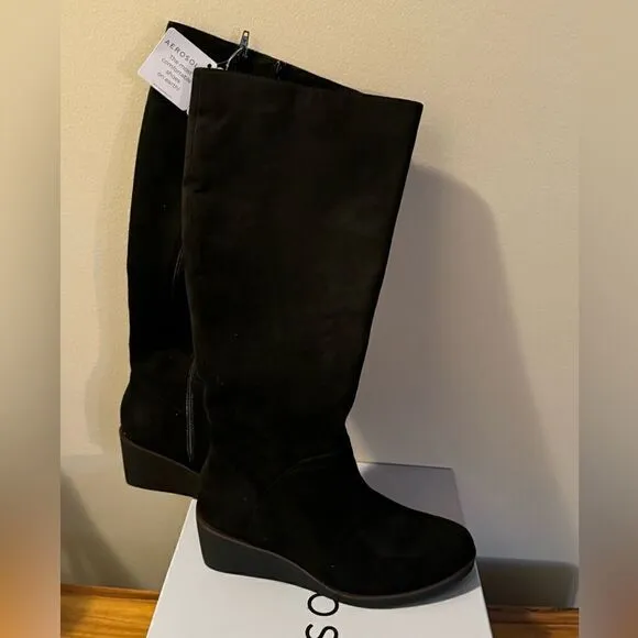 Aerosoles Binocular Winter Boots Black Suede - 8M - New in Box
