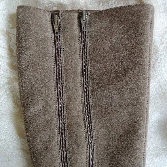 Aerosoles Tan Binocular Suede Wedge Knee Boots 7M