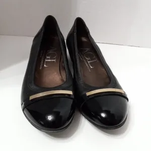 AGL Attilio Giusti Leombruni Bar Wedge Leather Pump 36 Italy 5.5