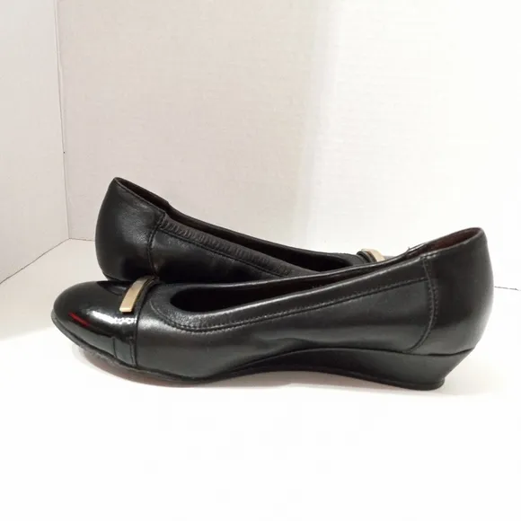 AGL Attilio Giusti Leombruni Bar Wedge Leather Pump 36 Italy 5.5
