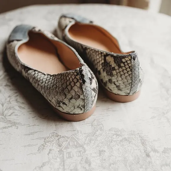 AGL Mimosa Ballet Flats in Snake size 36 US 6 Italy $420 Shoes