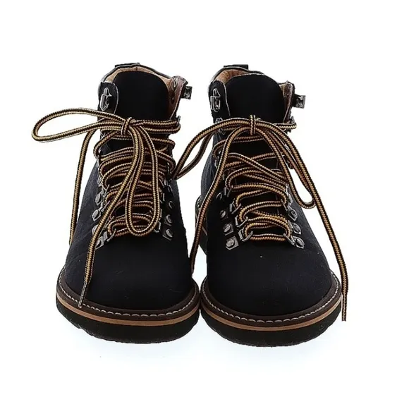 Ahimsa Jeffrey Jeffery Black Nylon Lace Up Vegan Womens Hiking Boots