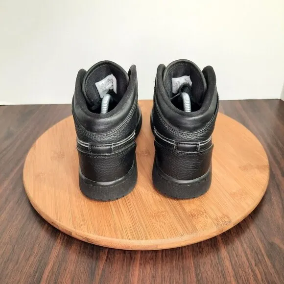 Air Jordan 1 Mid Kids Size 4.5Y (Womens 6) Shoes Triple Black Basketball Sneaker