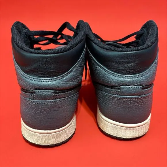 Air Jordan 1 Mid Men's Sneakers Black Size 10.5 Casual Athletic Shoes