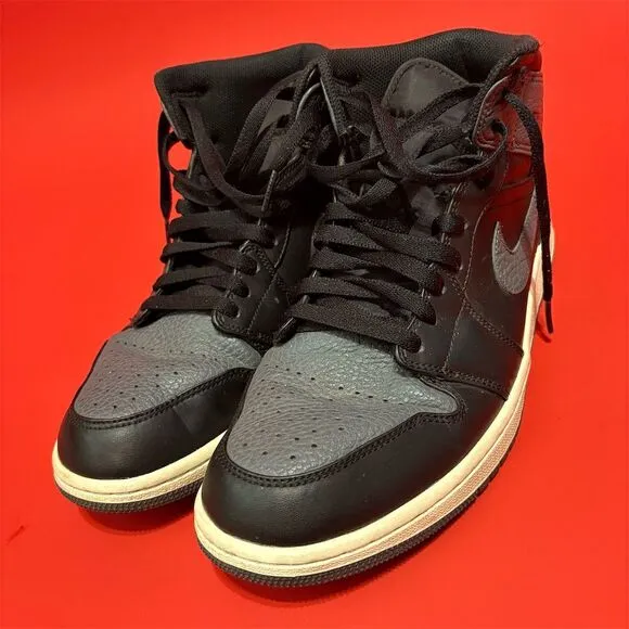 Air Jordan 1 Mid Men's Sneakers Black Size 10.5 Casual Athletic Shoes