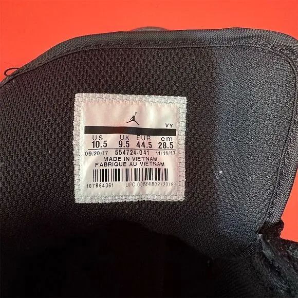 Air Jordan 1 Mid Men's Sneakers Black Size 10.5 Casual Athletic Shoes