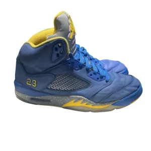 Air Jordan 5 Retro Laney Yellow Blue Suede Grey CD2720-400 Sneakers Mens Size 10
