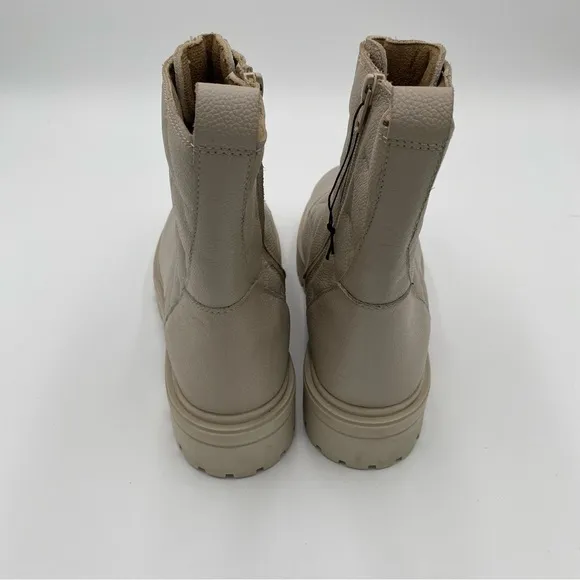 Alberto Torresi Leather Zip Up Quilted Chunky Lug Winter Ankle Boots Size 9 NWOT