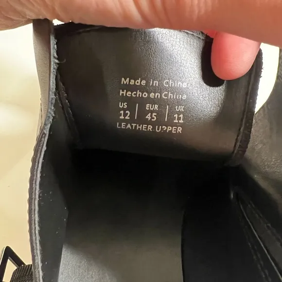 ALDO Black Double Monk Strap Mens Dress Shoes Leather Buckle US 12