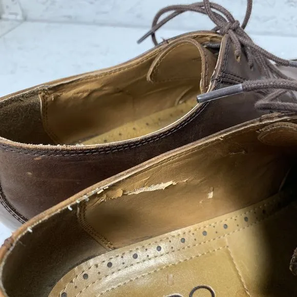 Aldo Leather Dress Shoes Lace Up Mens Size 11 Brown