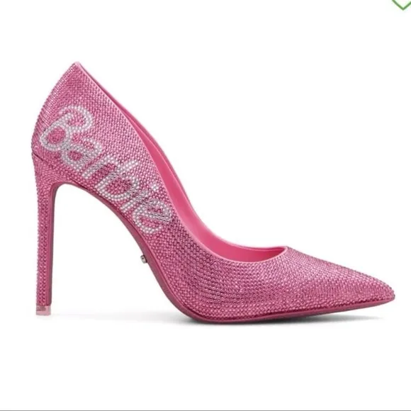 Aldo x Barbie Malibu Pink Satin Rhinestone Pumps New Woman’s Sizes