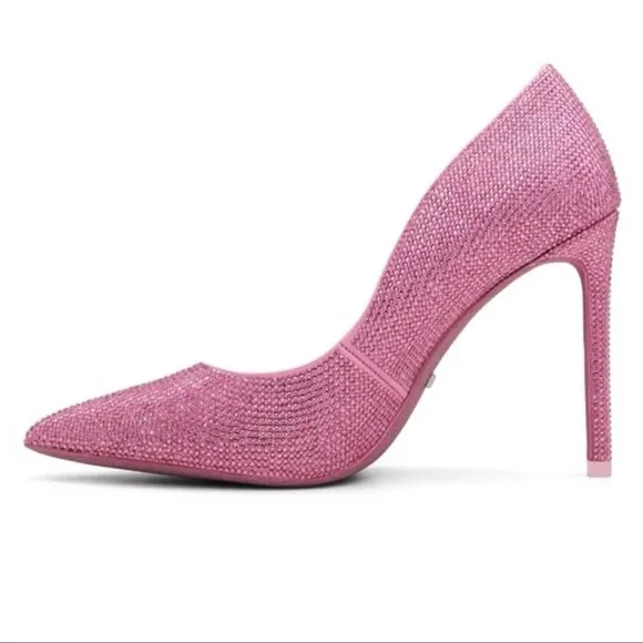 Aldo x Barbie Malibu Pink Satin Rhinestone Pumps New Woman’s Sizes