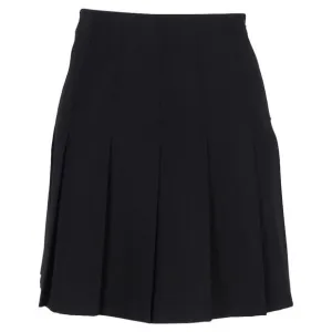 Alessandra Rich Pleated Mini Skirt in Black Wool