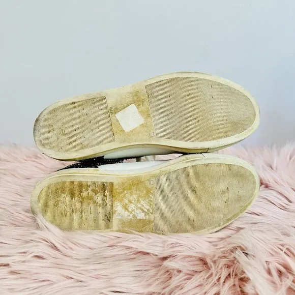 ALESSANDRO DELL'ACQUA GLITTER ZIP HI-TOP SNEAKERS SHOES
