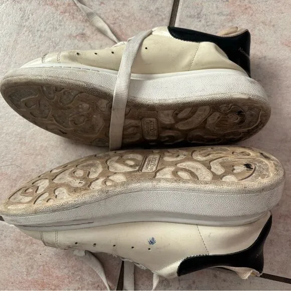 Alexander Mcqueen Oversized sneakers Leather LOW top shoes wedge bottom flats
