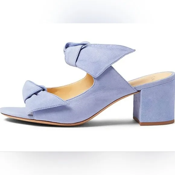 Alexandre Birman Blue Mules with Modern Design