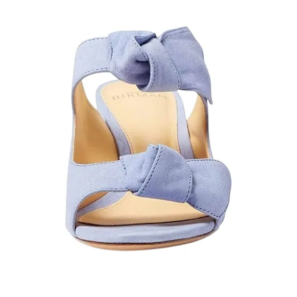 Alexandre Birman Blue Mules with Modern Design