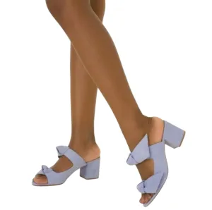 Alexandre Birman Blue Mules with Modern Design