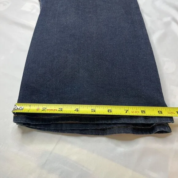 All Saints Women’s Flare Jeans Size 27 Blue Raw Indigo Dark Wash Denim Casual