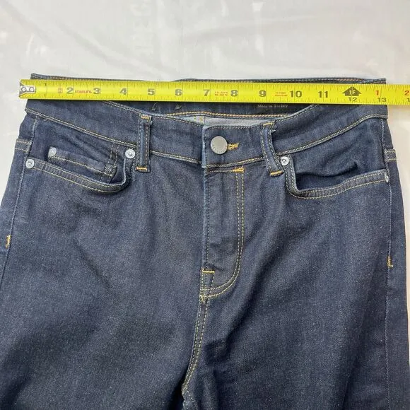 All Saints Women’s Flare Jeans Size 27 Blue Raw Indigo Dark Wash Denim Casual