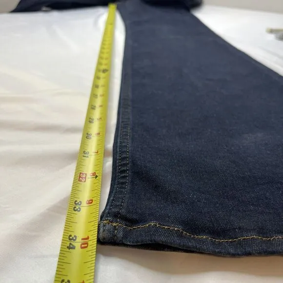 All Saints Women’s Flare Jeans Size 27 Blue Raw Indigo Dark Wash Denim Casual