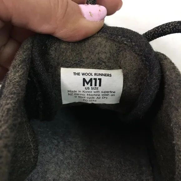 Allbirds Men's Dark Gray Wool Lace Up Sneakers Shoes Size 11