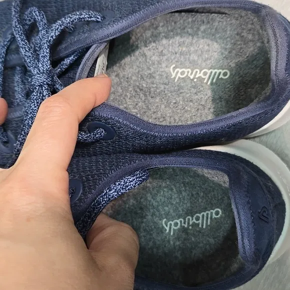 Allbirds Women Tree Runner Wool Athletic Navy Blue Sneakers Sz 10
