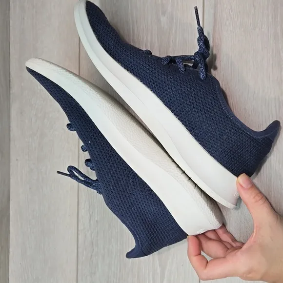 Allbirds Women Tree Runner Wool Athletic Navy Blue Sneakers Sz 10