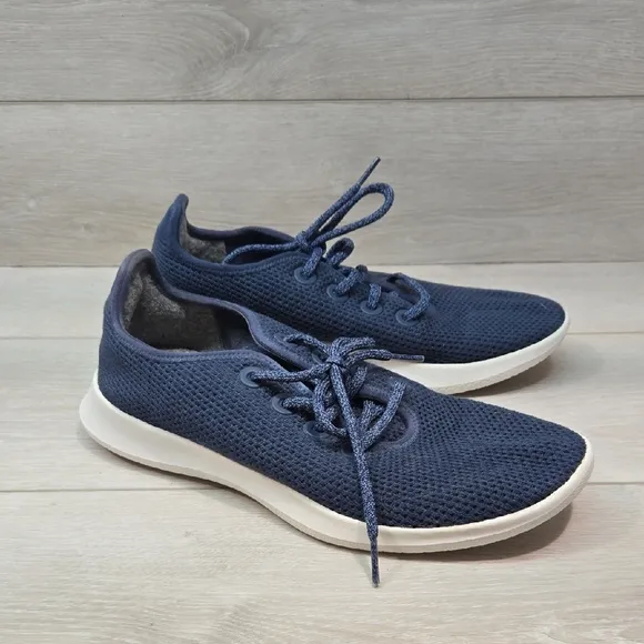 Allbirds Women Tree Runner Wool Athletic Navy Blue Sneakers Sz 10